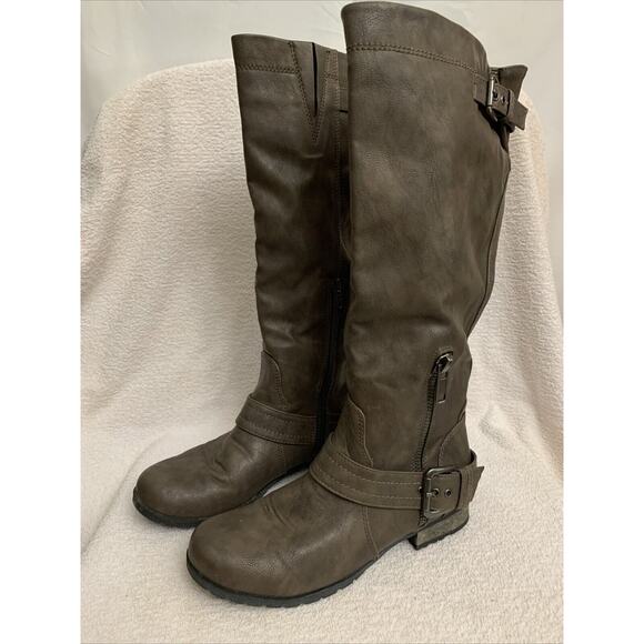 Women's Grey/Brown Boots - Picture 1 of 6